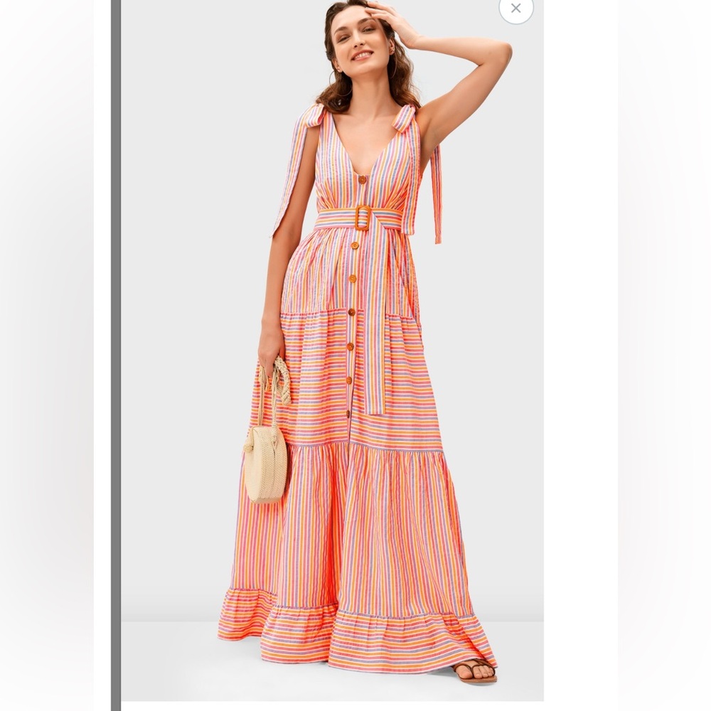 Striped maxi dress